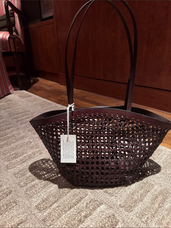 Madewell Handbags - Madewell Dark Brown Woven Leather Tote